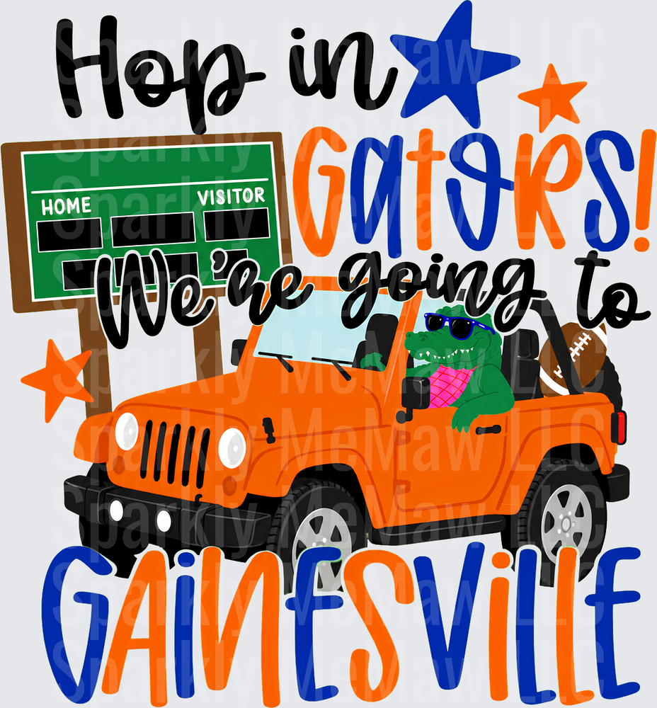 Hop In Gators Gainesville UV DTF Decal