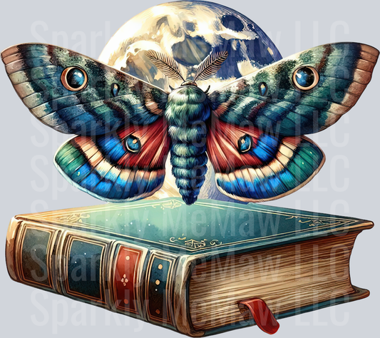 45 Nocturne Moth ClipArt Decal