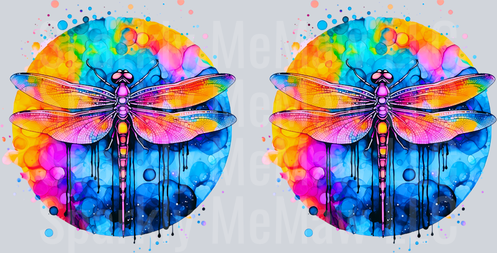 Dragonfly-2-GLASS UV DTF 16 oz wrap