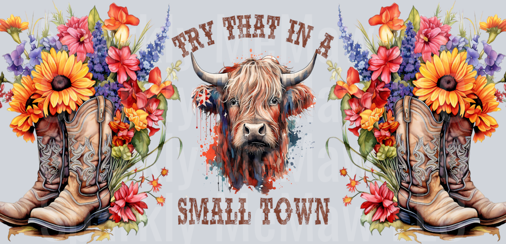 Small Town UV DTF 16 oz Wrap