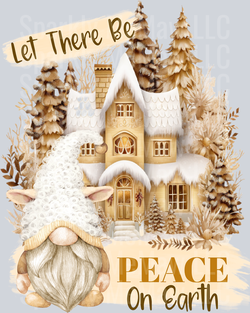 Gnome House Peace on Earth UV DTF Decal