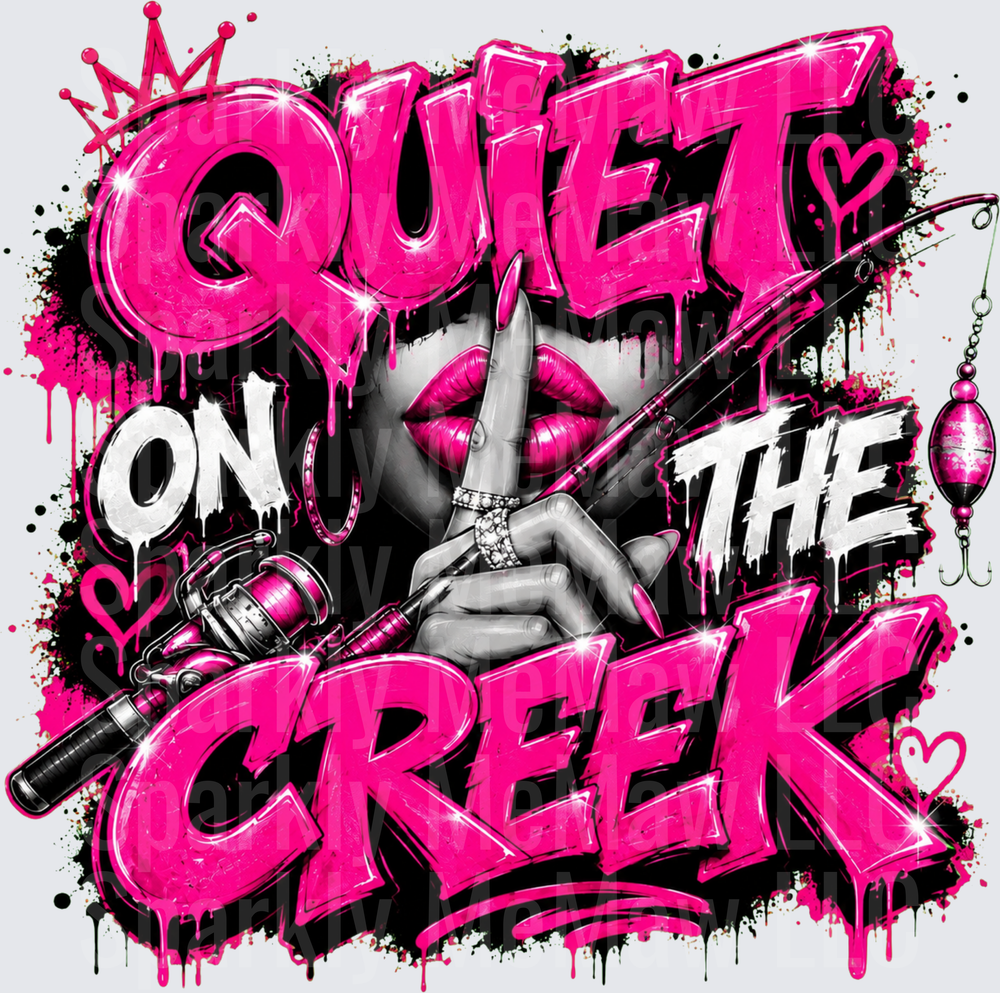 Quiet On The Creek Fishing UV DTF Decal