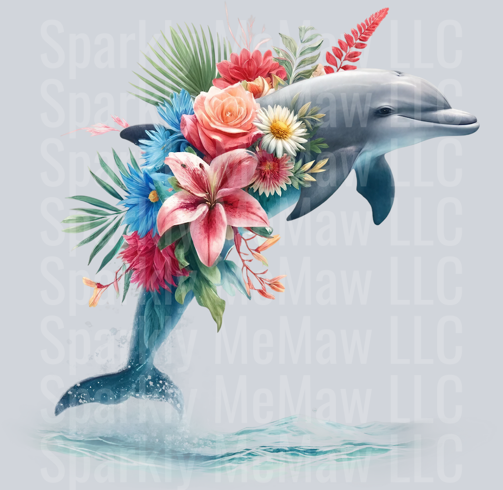 dolphin 7 Clip Art UV DTF Decal
