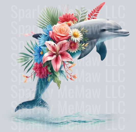 dolphin 7 Clip Art UV DTF Decal
