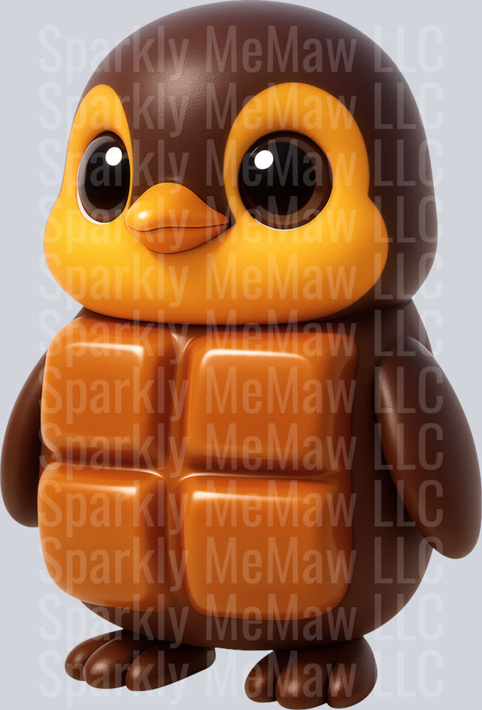 Pinguino Caramelino Brain Rot UV DTF Decal