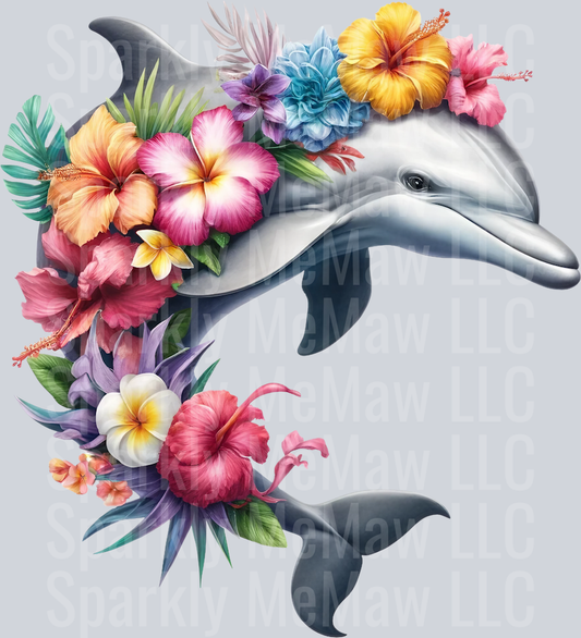 dolphin 3 Clip Art UV DTF Decal