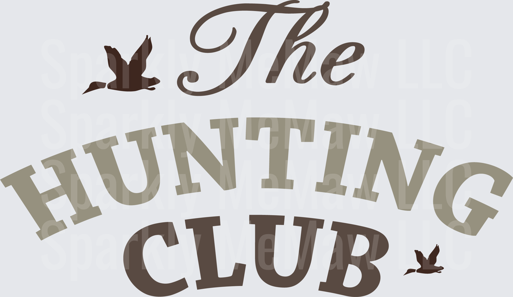 The Hunting Club with Flying Ducks DTF Transfer for Fabric
