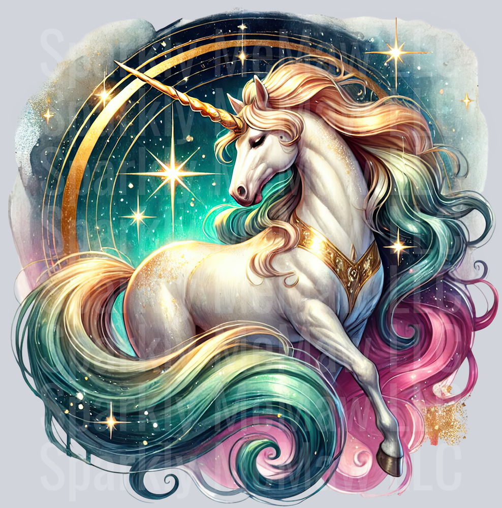 Starry Unicorn ClipArt Decals 16