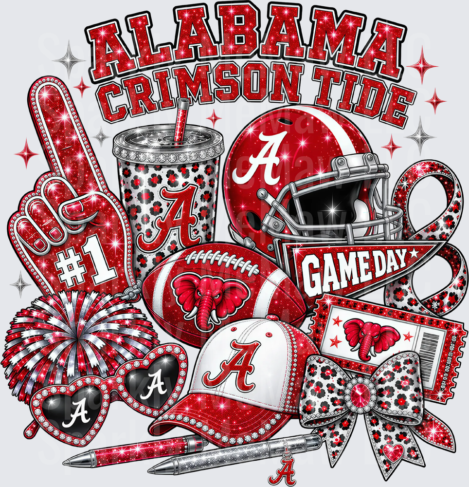 Alabama Crimson Tide Game Day is a UV DTF Decal