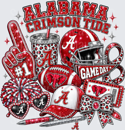 Alabama Crimson Tide Game Day is a UV DTF Decal