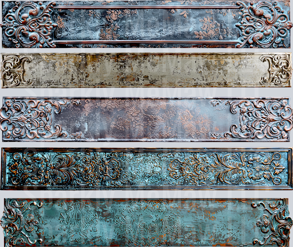 Antique metal borders 10x10