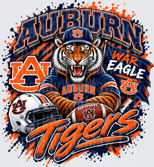Auburn Tigers War Eagle Mascot UV DTF Decal