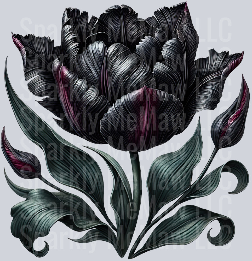 13 Gothic Flowers Clip Art UV DTF Decal