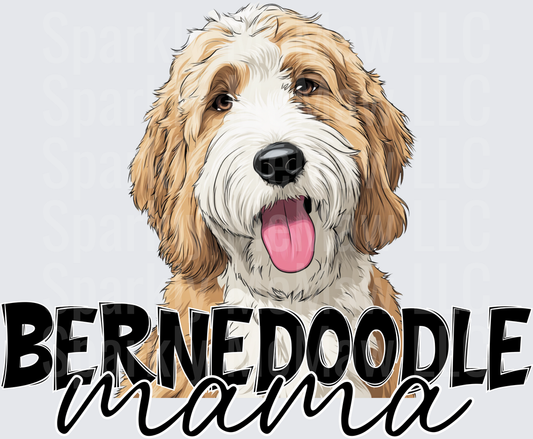 Bernedoodle Mama Dog Portrait UV DTF Decal