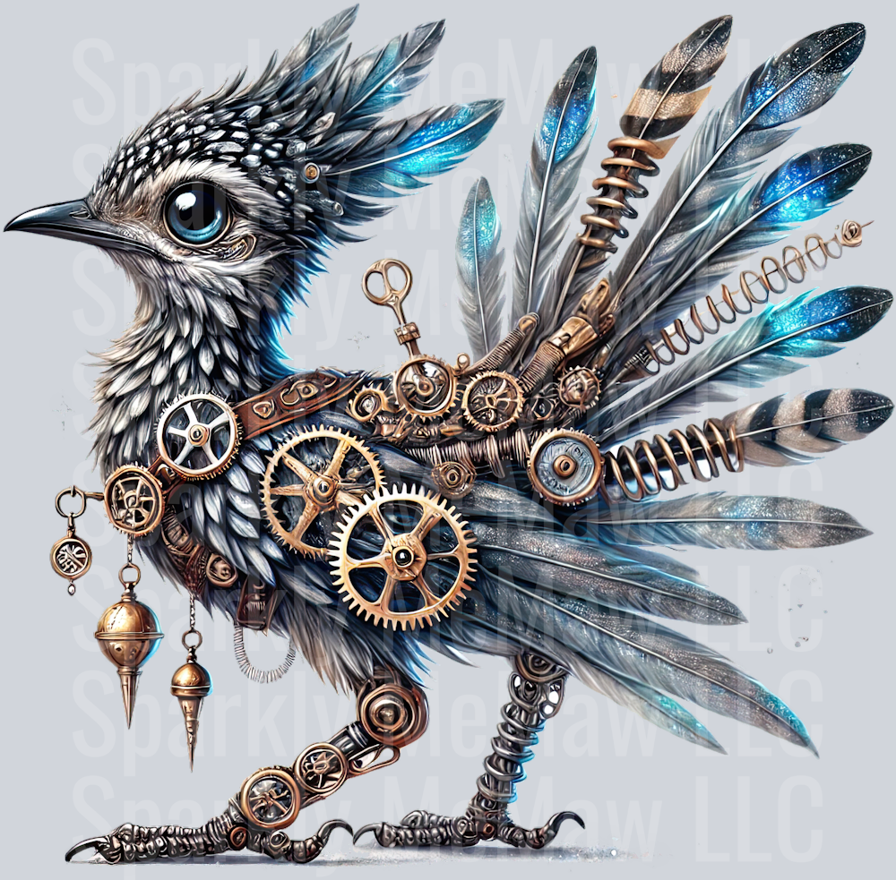 Road Runner SteamPunk UV DTF Decal 35