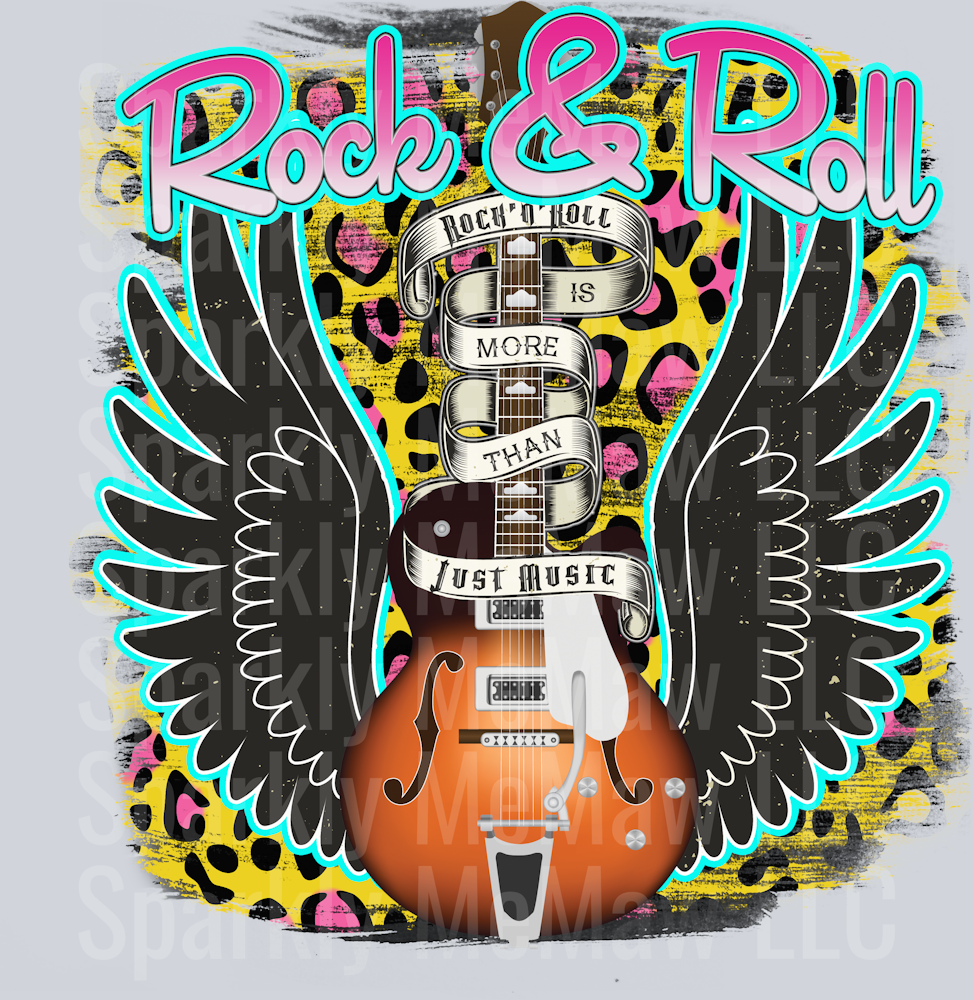 Rock N Roll 1 UV DTF Decal