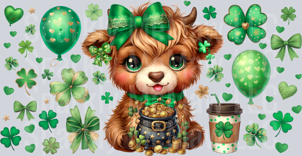 St Patrick's day highland 16 oz Wrap