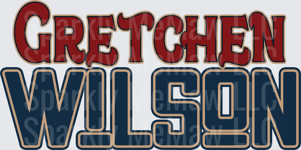 Gretchen Wilson Country Music Artist Name Logo DTF Transfer for Fabric