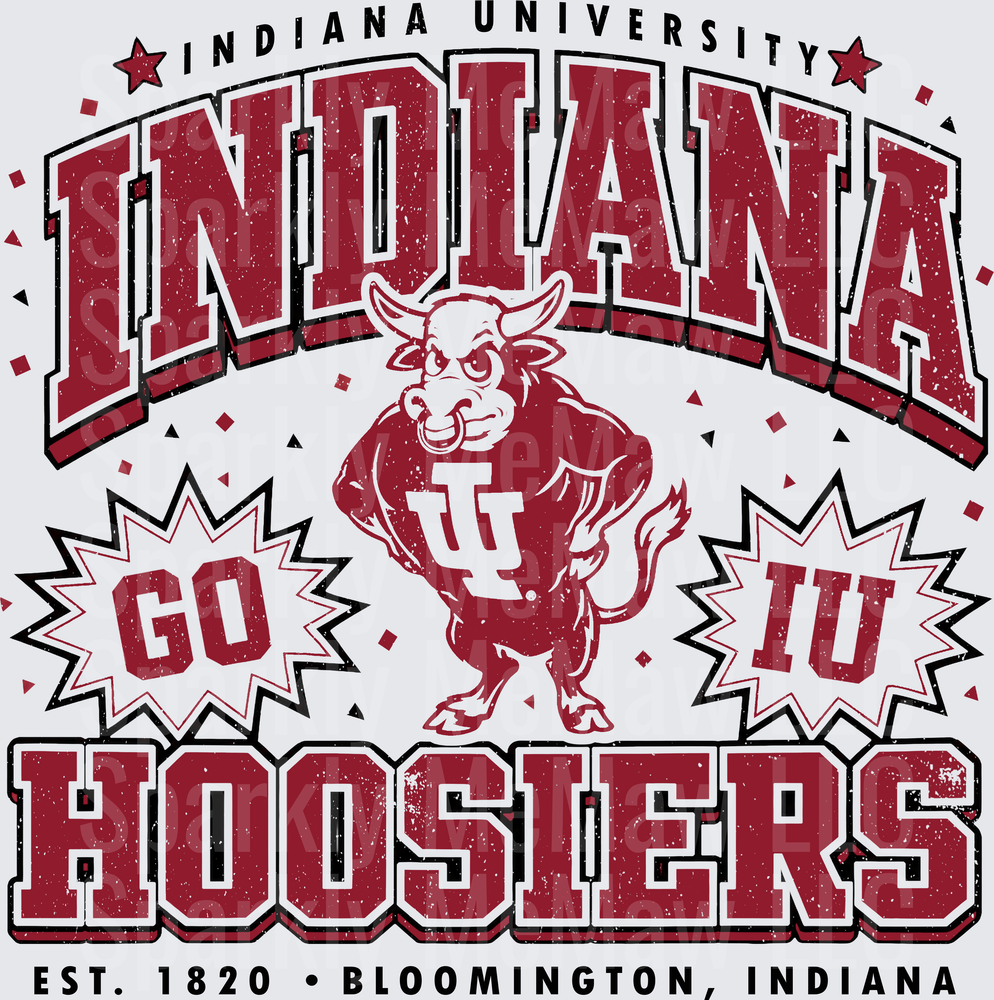 Indiana University Hoosiers Go IU DTF Decal