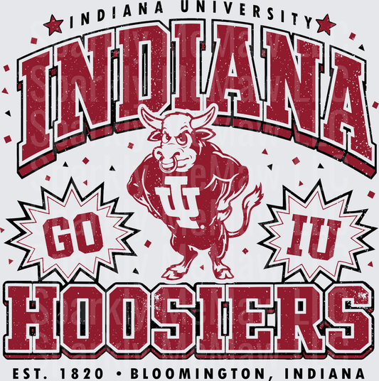 Indiana University Hoosiers Go IU DTF Decal