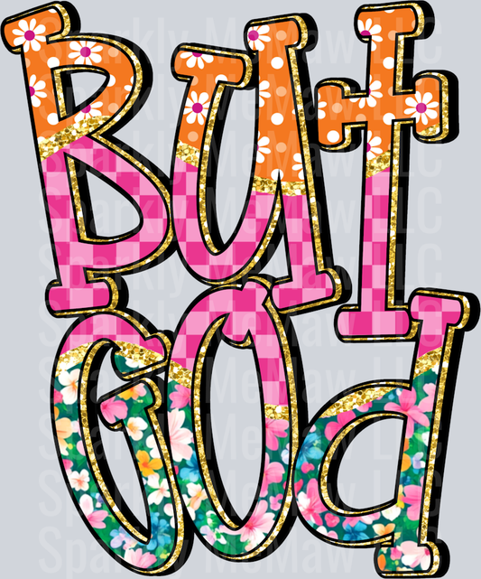 colorful but God 1 UV DTF Decal