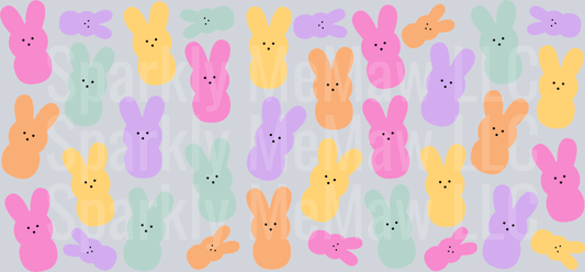 bunny pattern 16 oz UV DTF Wrap