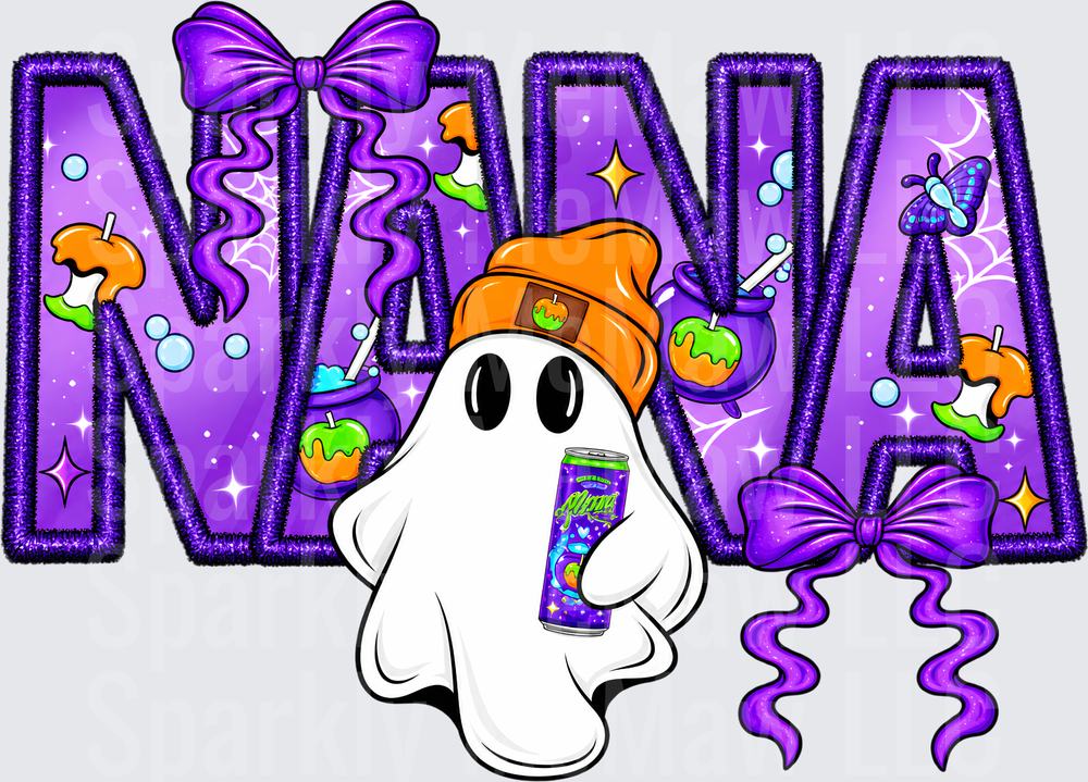 Nana Halloween Ghost UV DTF Decal