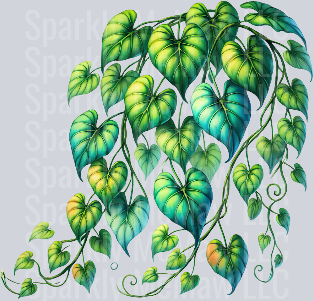 2 Tropical Leaves Clipart Decal