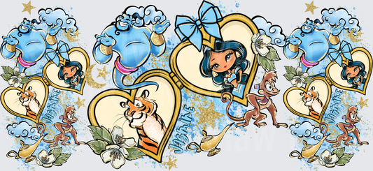 Princess Jasmine Aladdin Characters This is a UV DTF 16 OZ Wrap