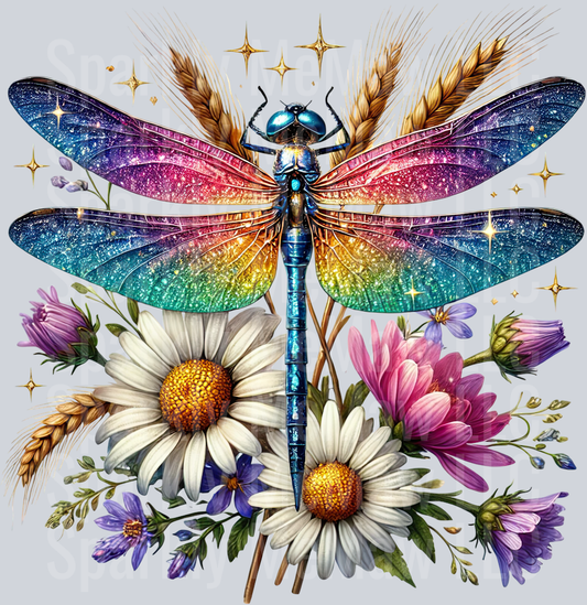 9 Floral Dragonfly UV DTF Clip Art Decal