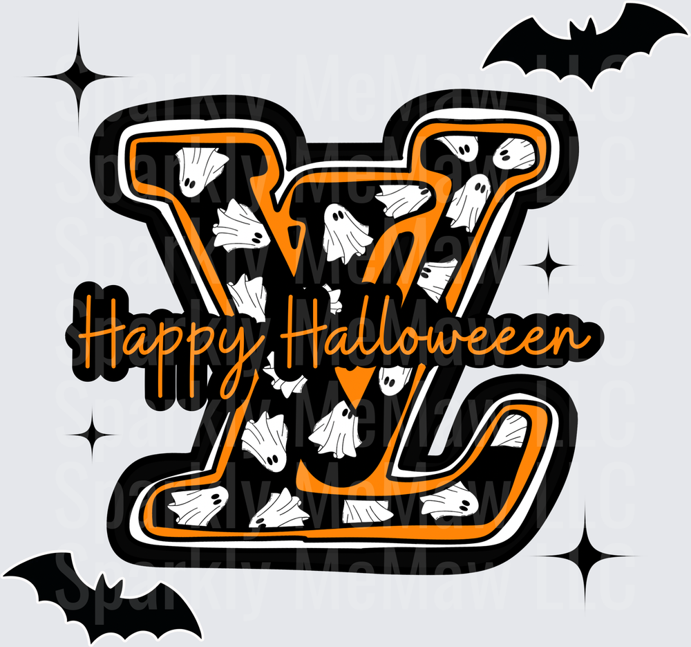 Happy Halloween Ghost Logo UV DTF Decal