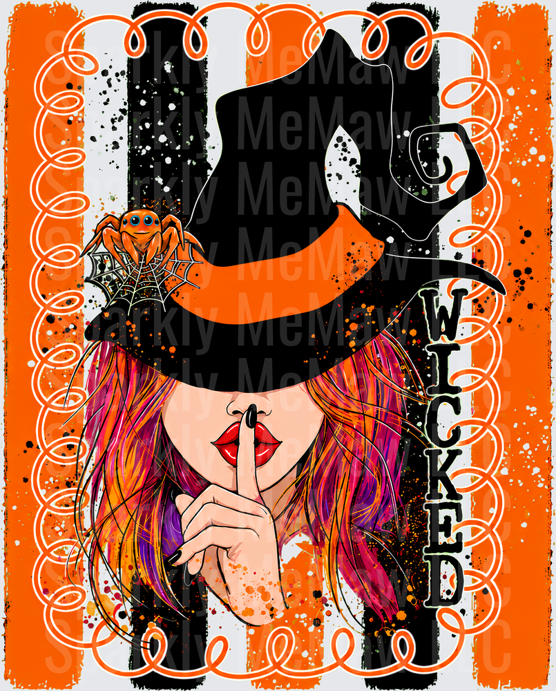 Wicked Witch Shh Halloween UV DTF Decal