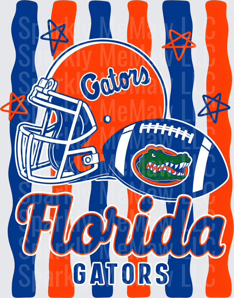 Florida Gators Football Helmet UV DTF Decal