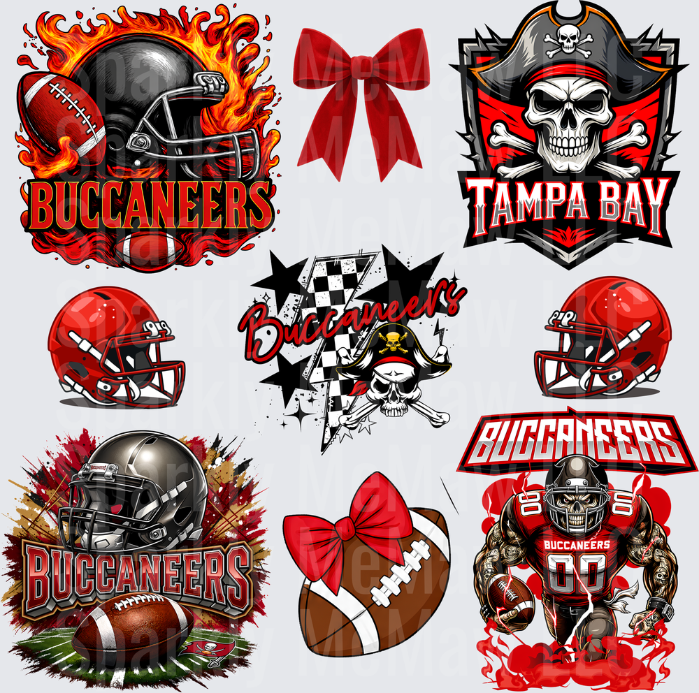 Tampa Bay Buccaneers Fan Bundle 10x10 UV DTF Sheet