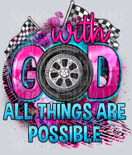 With God All things are possible DTF Transfer (Fabrics)