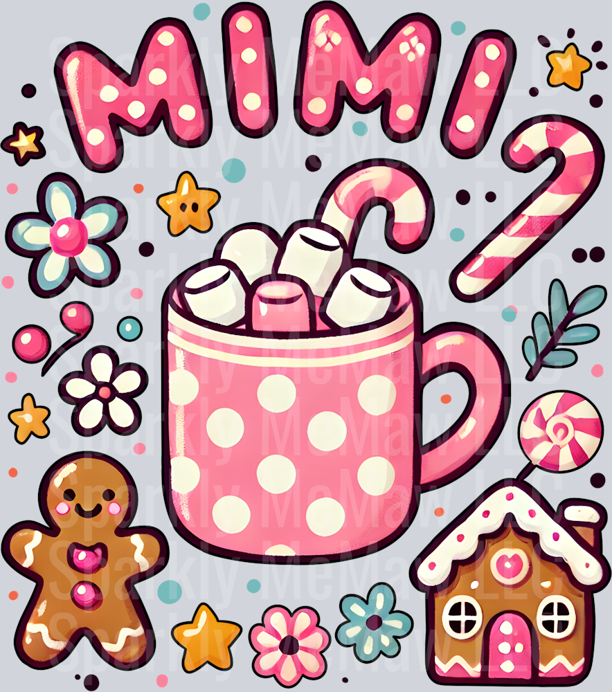 Mimi Christmas UV DTF Decal