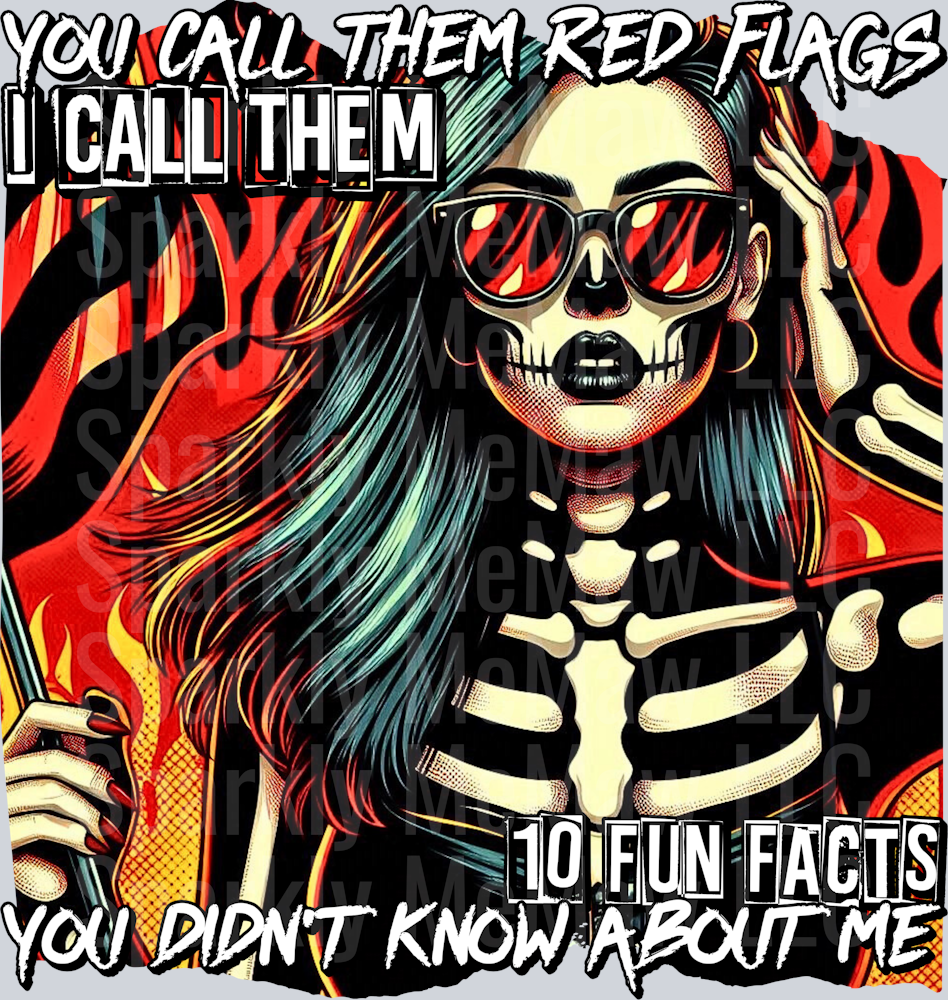 you call them red flags UV DTF Decal