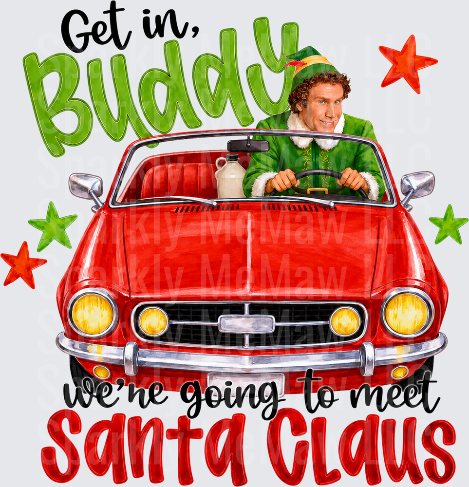 Buddy the Elf Christmas Car UV Decal Decal