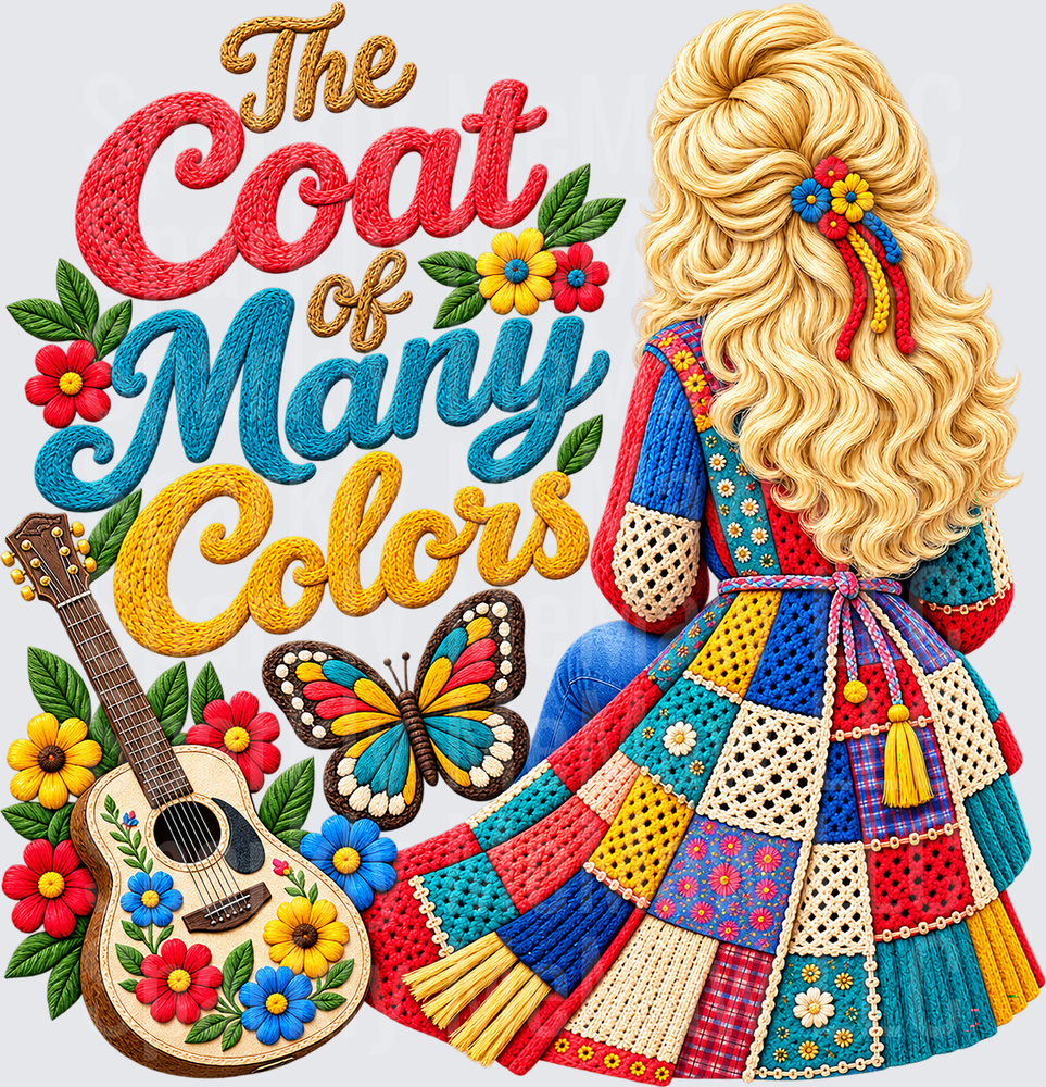 The Coat of Many Colors UV DTF Decal
