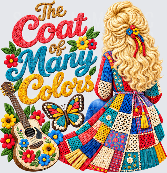 The Coat of Many Colors UV DTF Decal