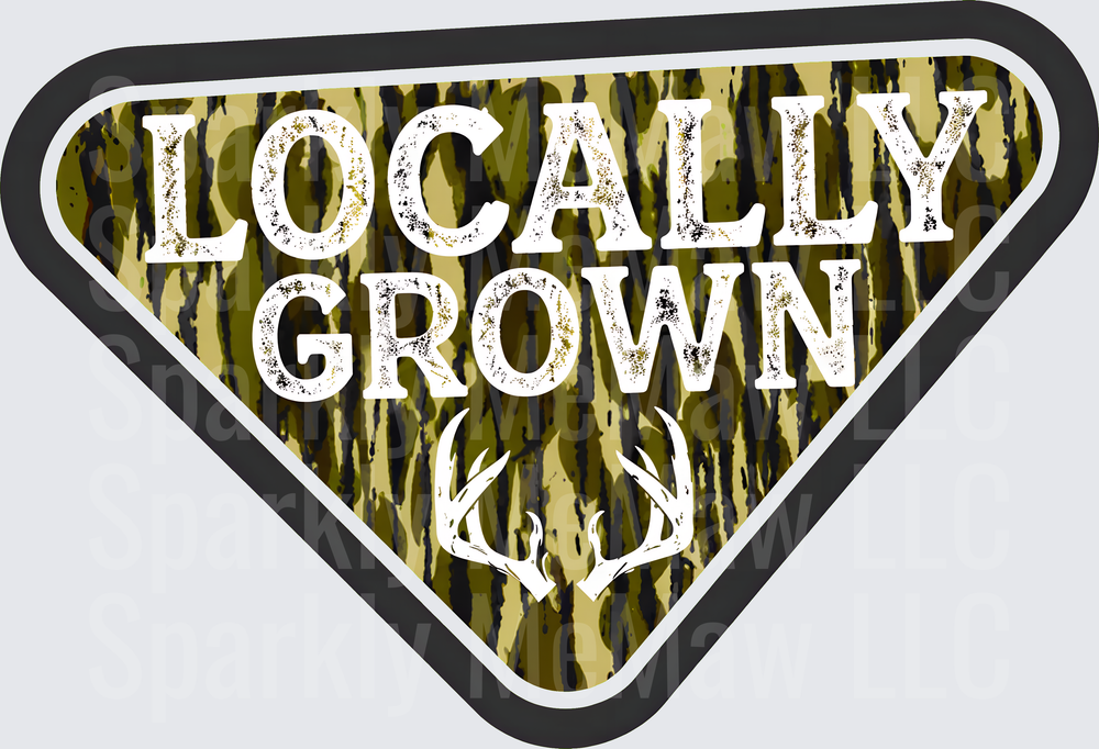 Locally Grown Camo Deer UV DTF Decal