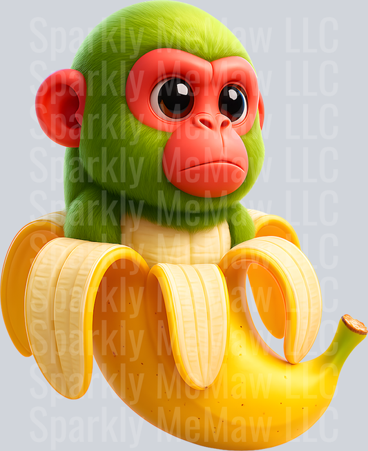 Chimpanzini Bananini Brain Rot UV DTF Decal
