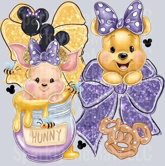 Girly Po-oh DTF Transfer (Fabrics)