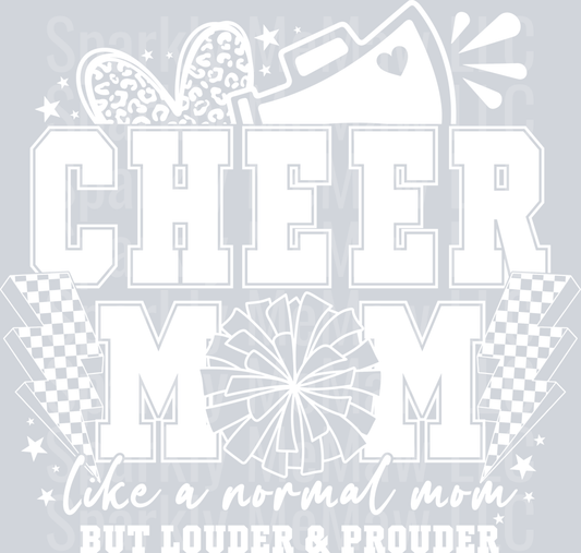Cheer Mom White DTF Transfer (Fabrics)