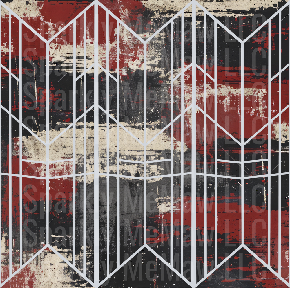 Red black Grunge 10x10 UV DTF Sheet