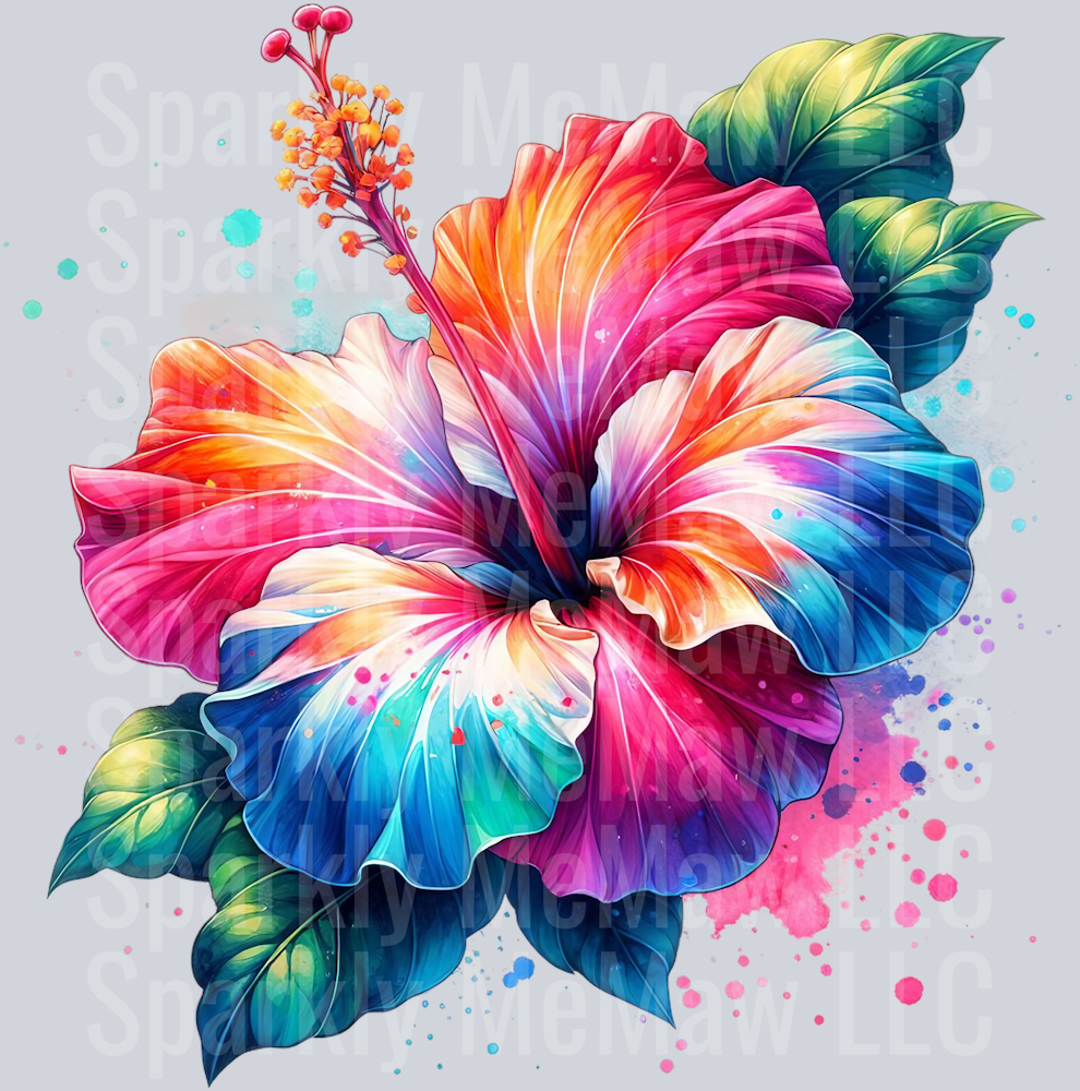 flower 5 Clip Art UV DTF Decal
