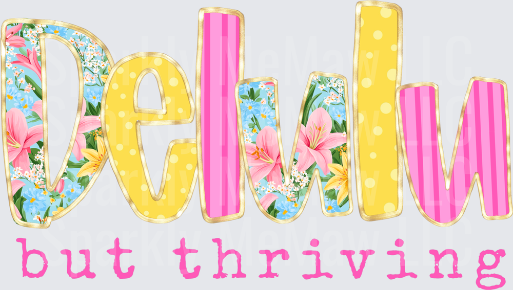Delilah But Thriving Tropical Floral Letters UV DTF Decal