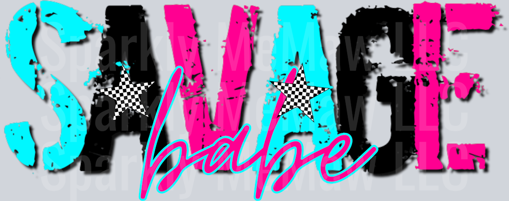 savage babe UV DTF Decal