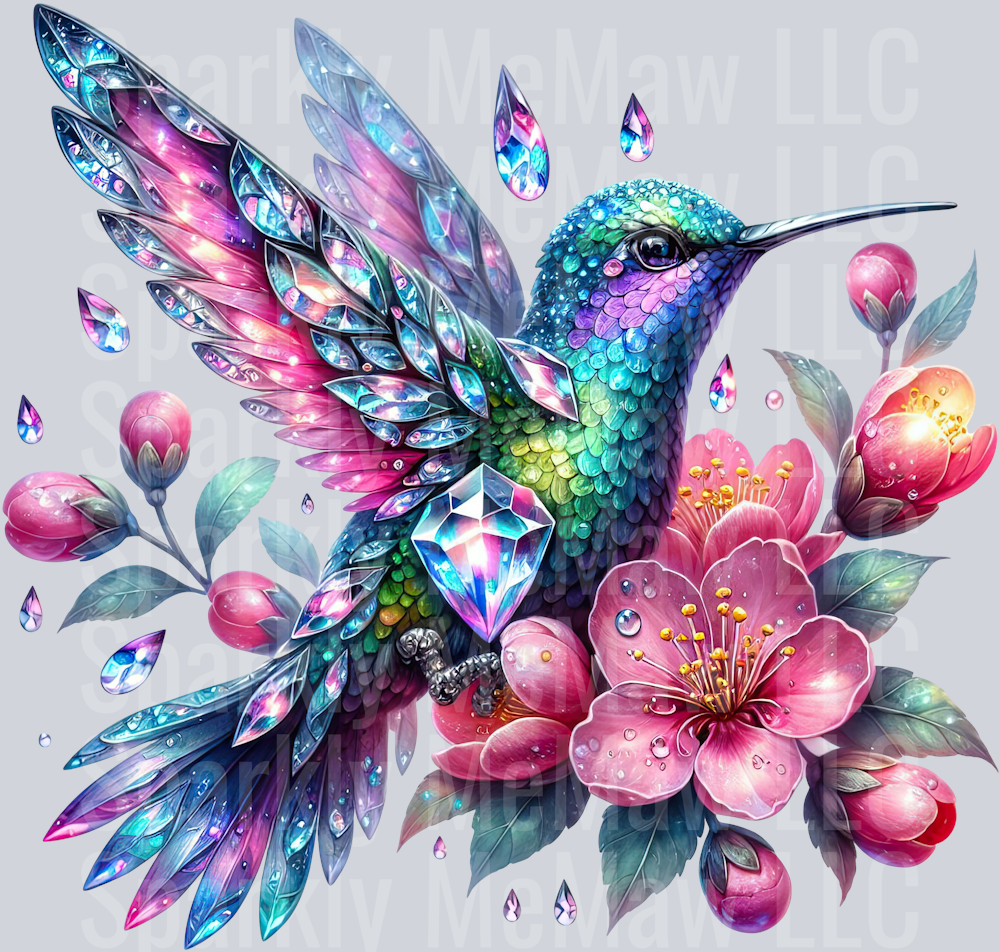 85 Hummingbird Clip Art UV DTF Decal