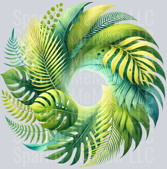 20 Tropical Leaves Clipart Decal